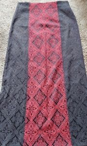 Morbid Threads long Gothic Jacquard skirt L